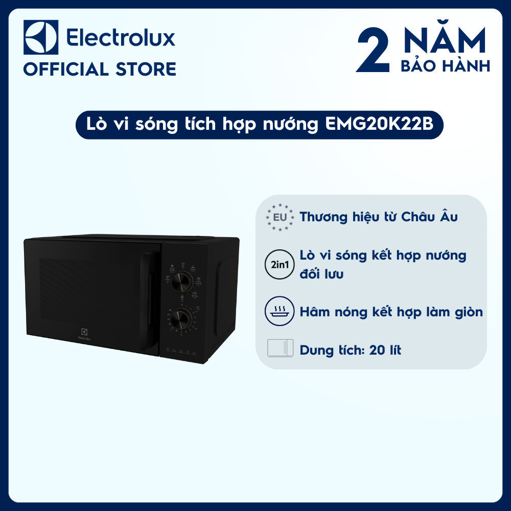 Lò vi sóng để bàn tích hợp nướng Electrolux UltimateTaste 300 20L - EMG20K22B